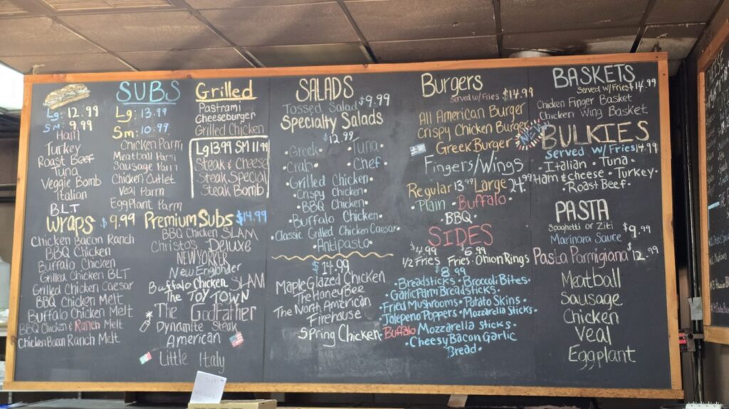Christos Place Menu 1