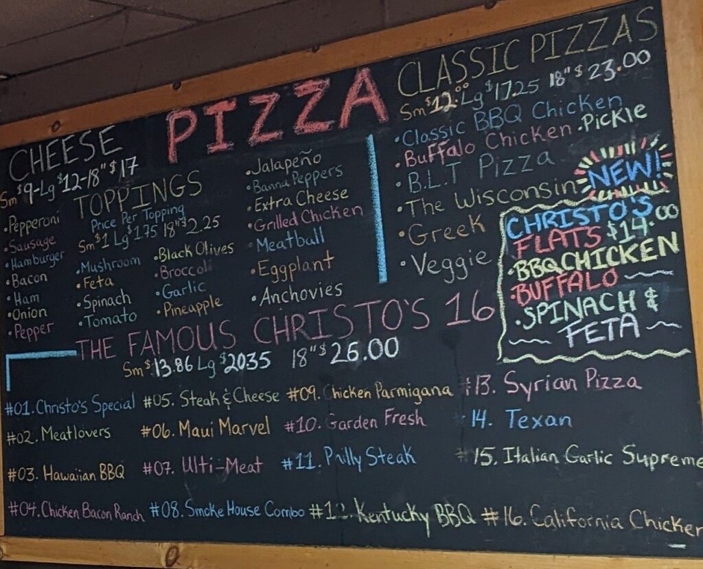 Christos Place Menu 4